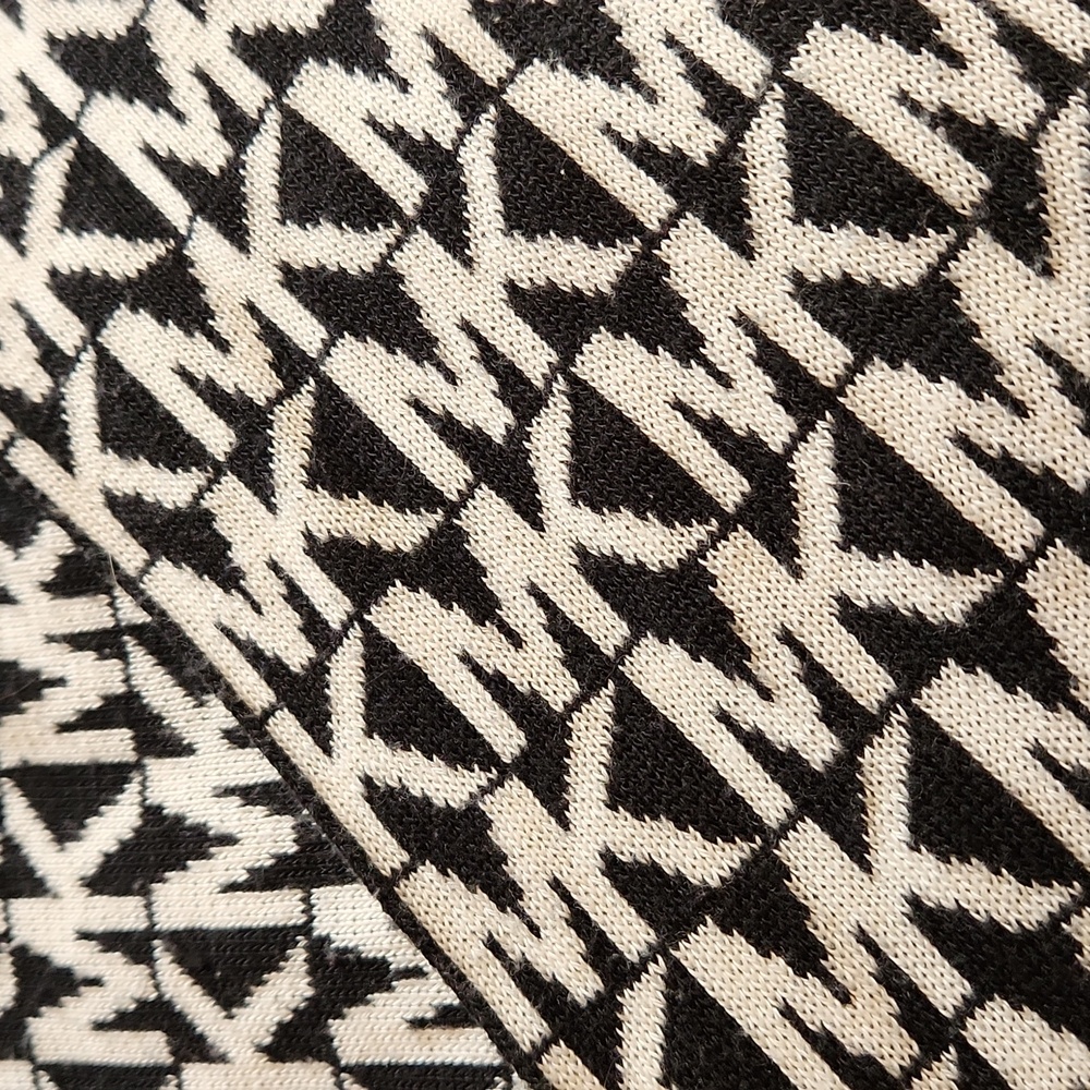 Michael Kors Monogram Black and White Scarf - Picture 2 of 5